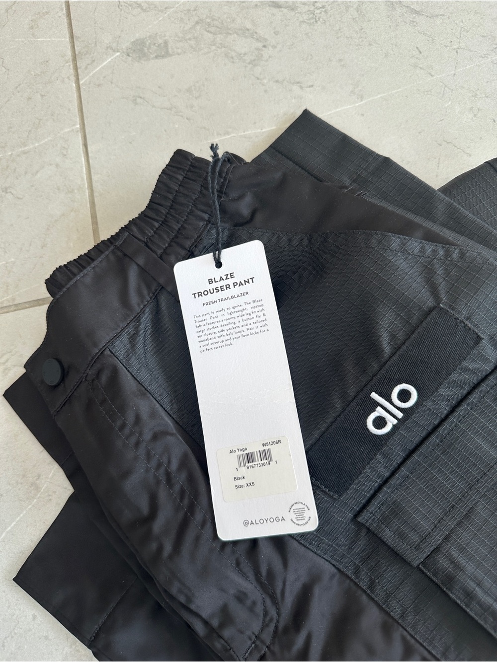 ALO Yoga Black Blaze Trouser Jogger